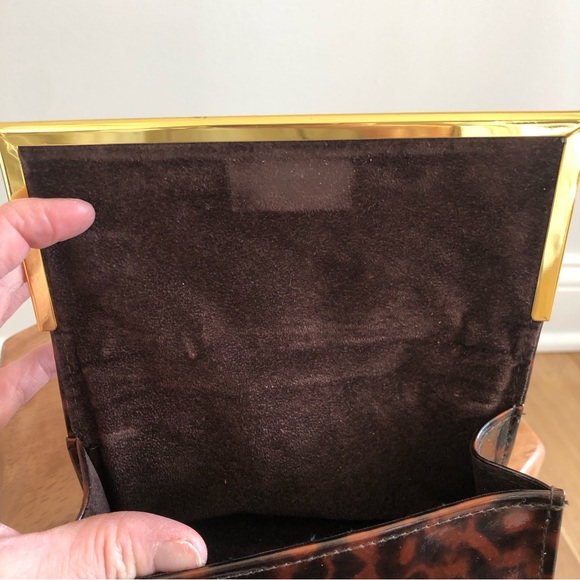 Tory Burch Tortoise Glasses Case with Gold Trim - OS - Picture 2 of 7